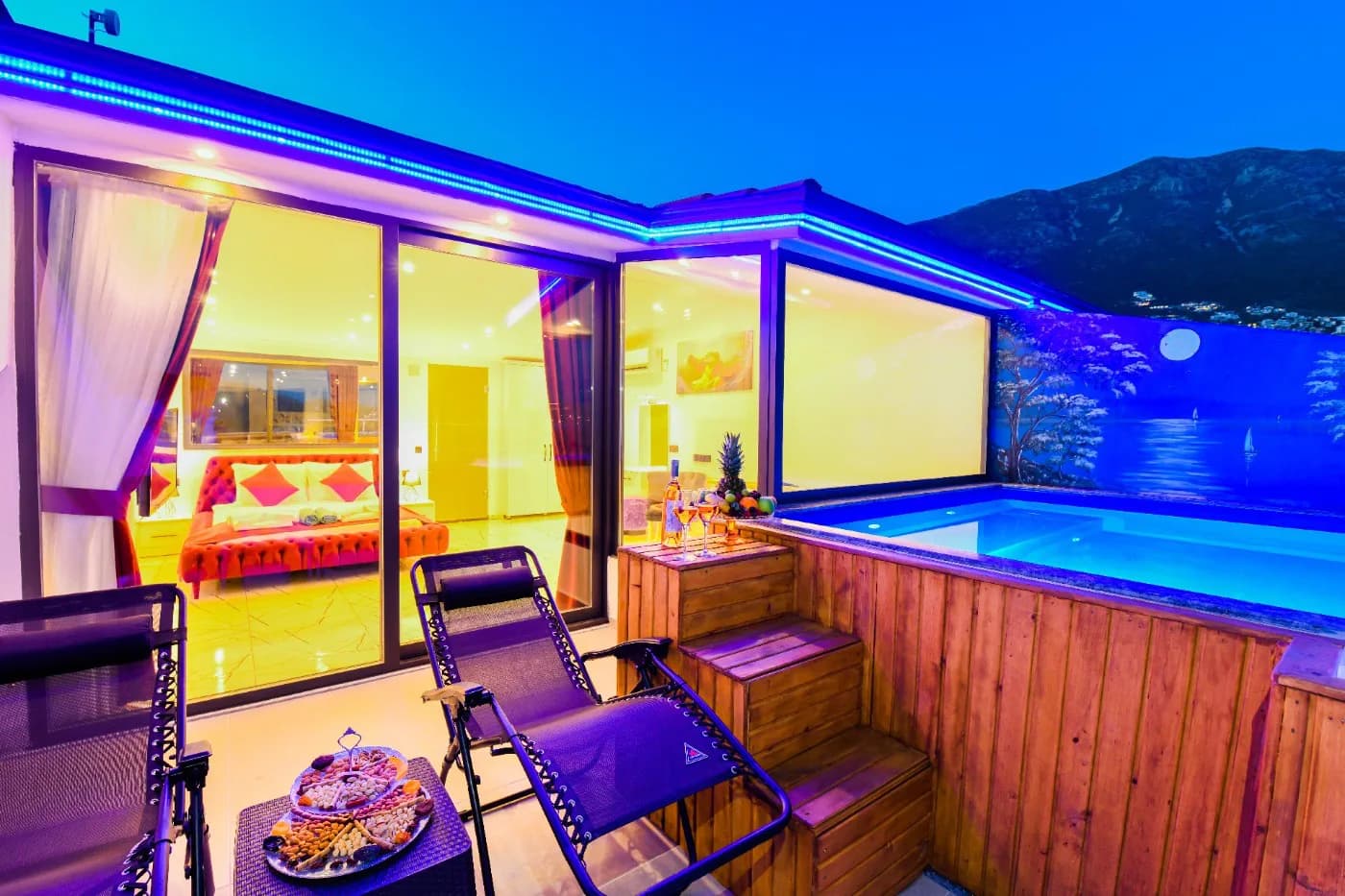 Kaş Kalkan'da Merkezi Konumda, Enfes Deniz Manzaralı, Lüks Tatil Evi görsel 3