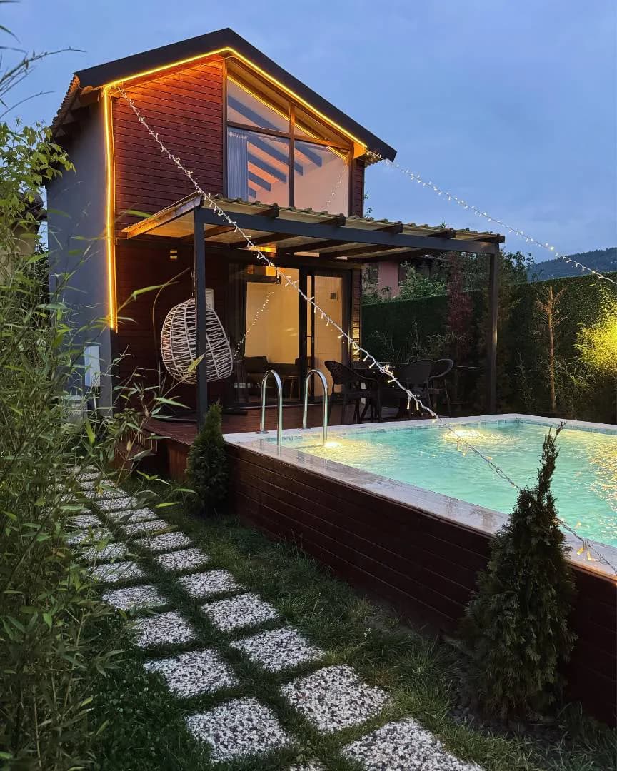 Sapanca Kırkpınar'da Geniş Bahçeli, Özel Havuzlu, Modern Bungalov görsel 2