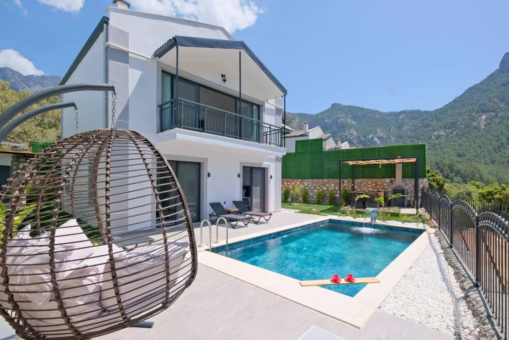 Fethiye Karaağaç'ta Doğa İçerisinde, Özel Havuzlu, Modern Villa görsel 2